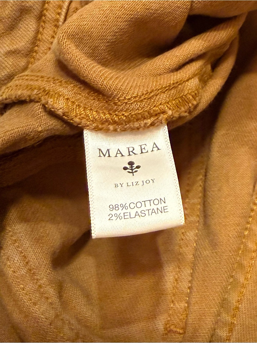 Marea by Liz Joy Meade High Rise Barrel Jean - Golden Brown Size 27 - Picture 9 of 10